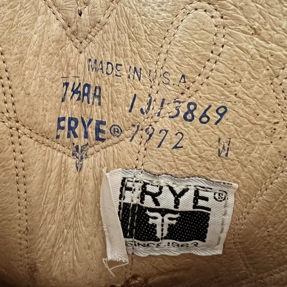 Vintage Frye Camel Coastal Cowgirl Southwest Boots Size 7.5 Narrow - Picture 11 of 16